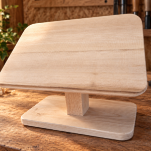 Pupitre de lecture artisanal en bois massif aux angles arrondis – fabrication française LBS