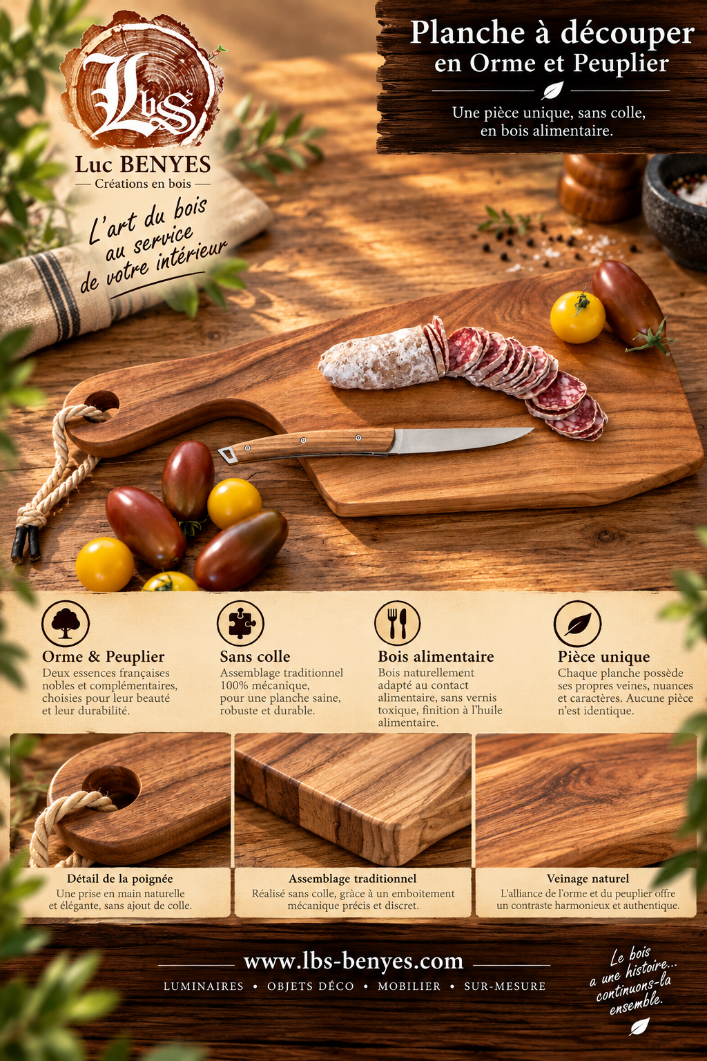 Planche en Orme – Le bois, tout simplement – Image 2
